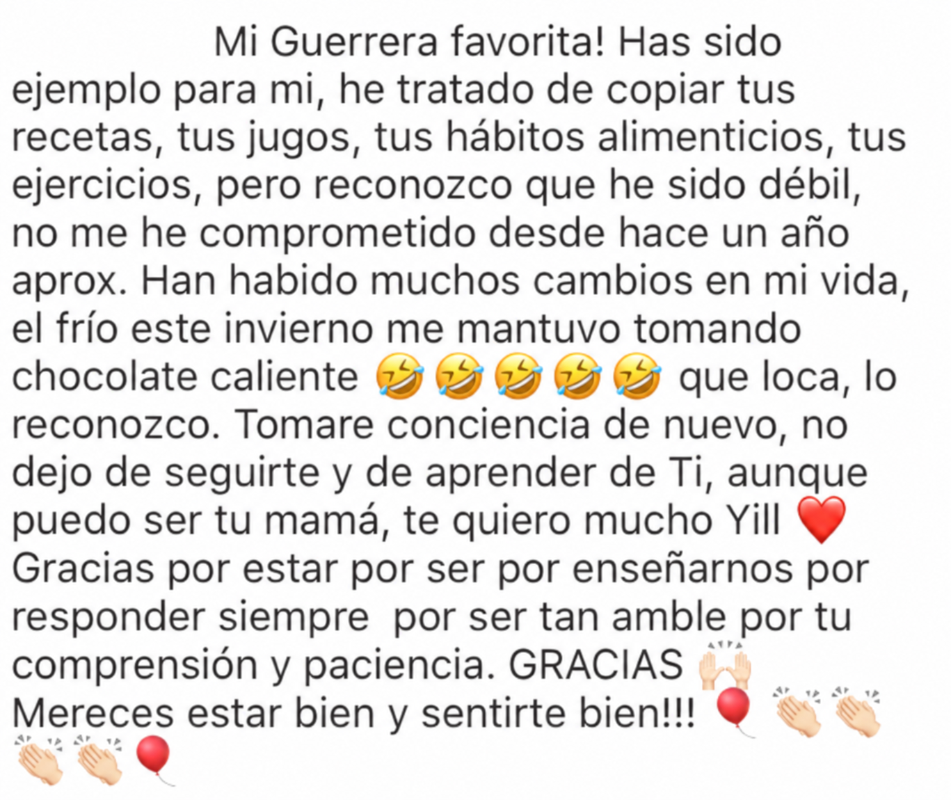 Mensaje sobre hábitos, aprendizaje y acompañamiento